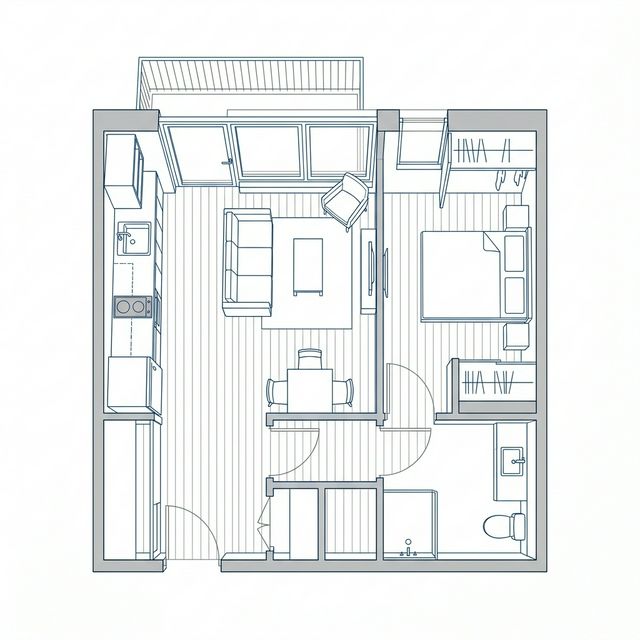 Planta Studio Guima Botafogo